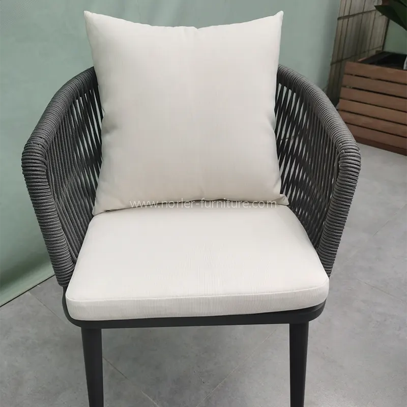 ஃபேஷன் வெளிப்புற அலுமினிய கயிறு சாப்பாட்டு தொகுப்பு