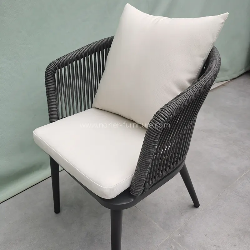 ஃபேஷன் வெளிப்புற அலுமினிய கயிறு சாப்பாட்டு தொகுப்பு