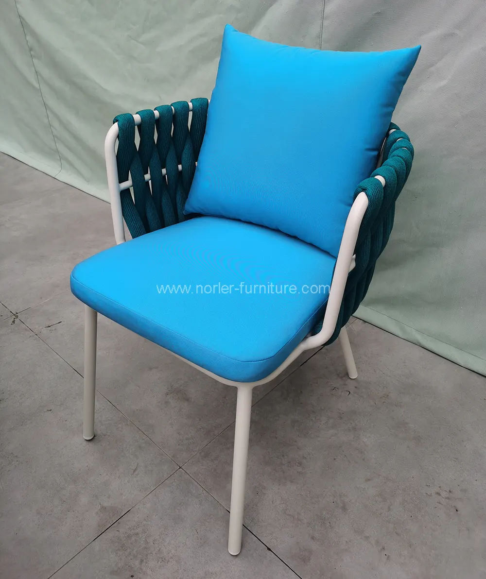 High-end Outdoor Rope Weaving Aluminum Dining Set