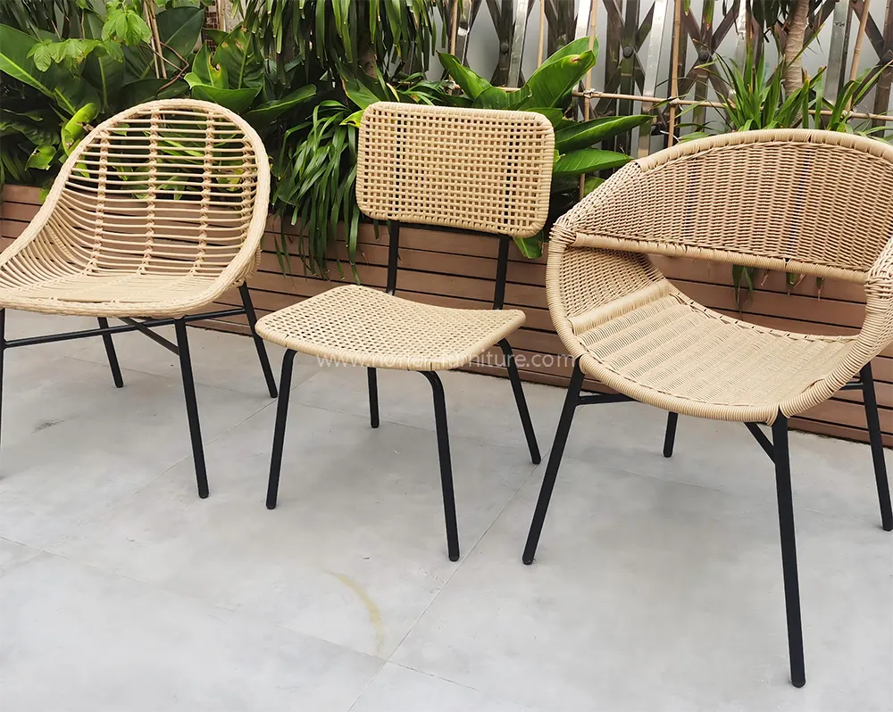 Luxury Outdoor Aluminum Frame Rattan Balcony Chair
