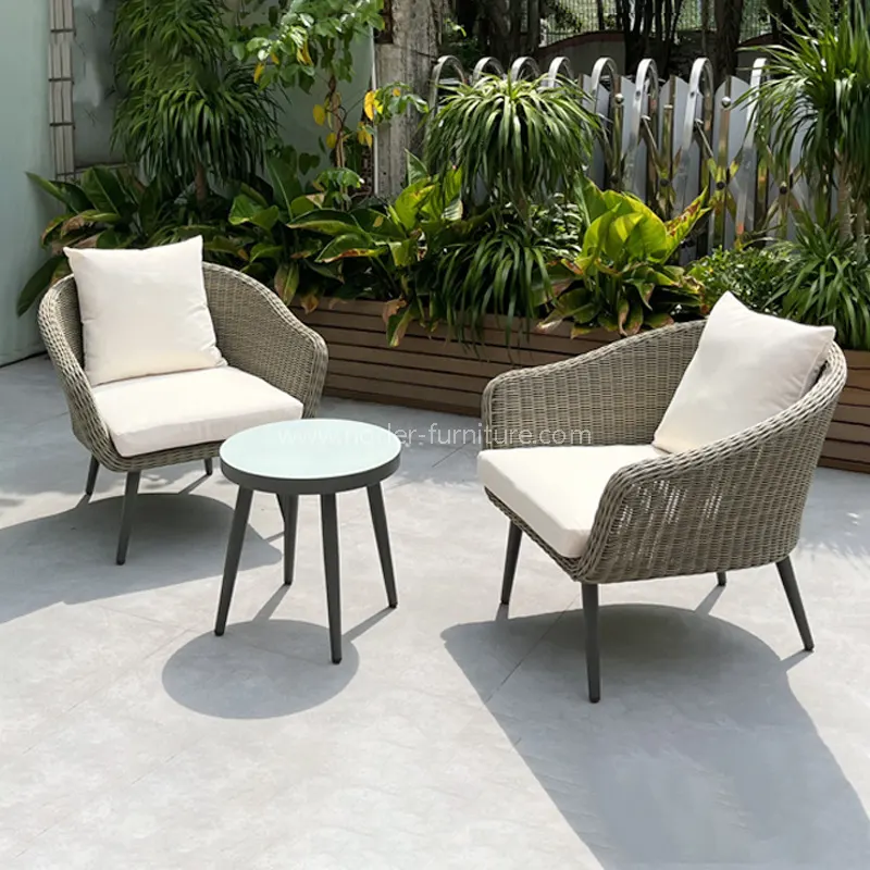ஓய்வு நேர அலுமினிய சட்டகம் PE RATTEN BALCONY SET